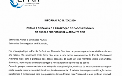 ENSINO À DISTÂNCIA E A PROTEÇÃO DE DADOS PESSOAIS NA ESCOLA PROFISSIONAL ALMIRANTE REIS